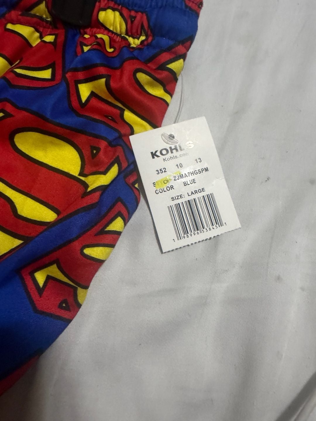 DC Comics Superman Logo Pajama Shorts Size Large Blue Allover Print Large 3