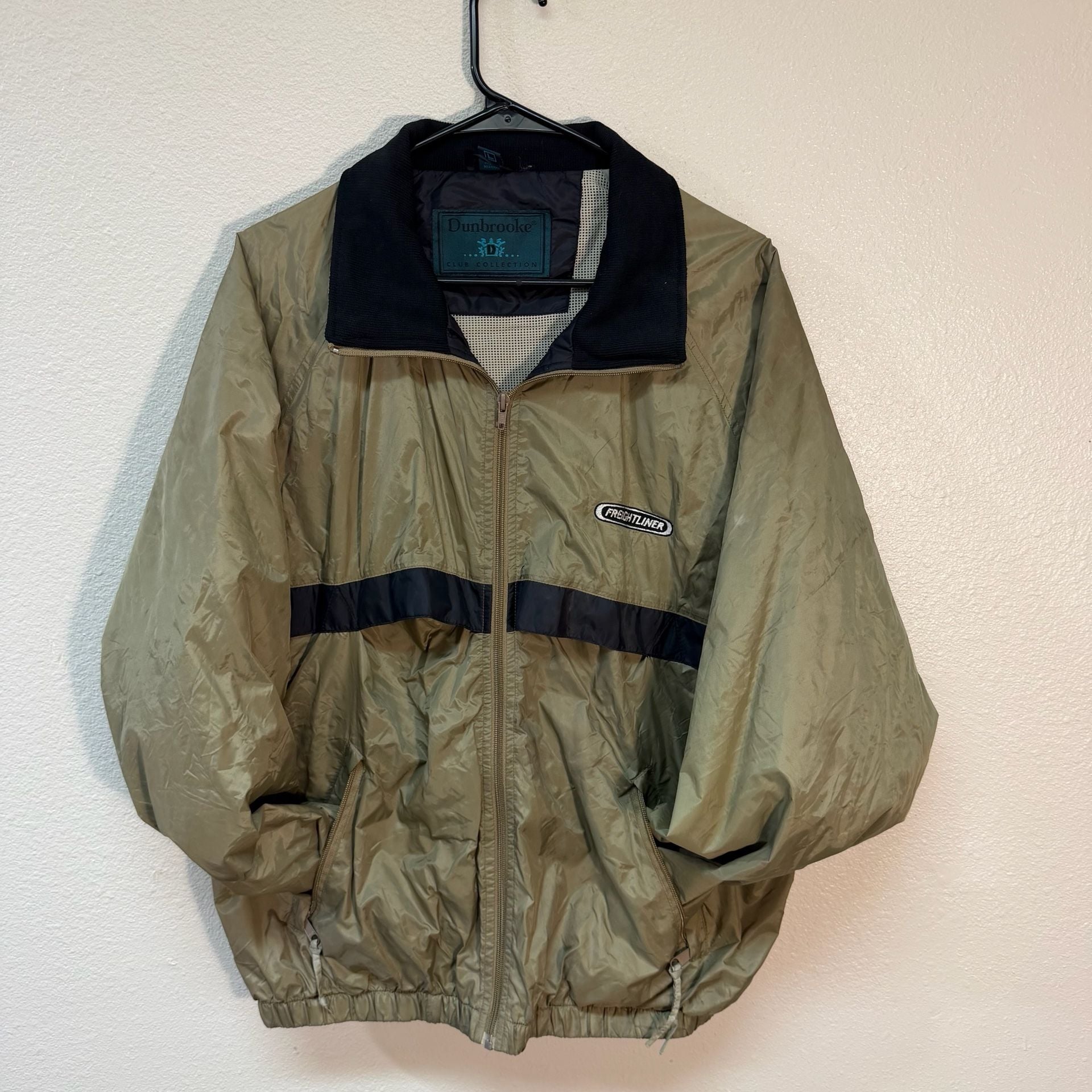 Dunbrooke Freightliner Clubhouse Jacket Size L Bronze Nylon Windbreaker 2