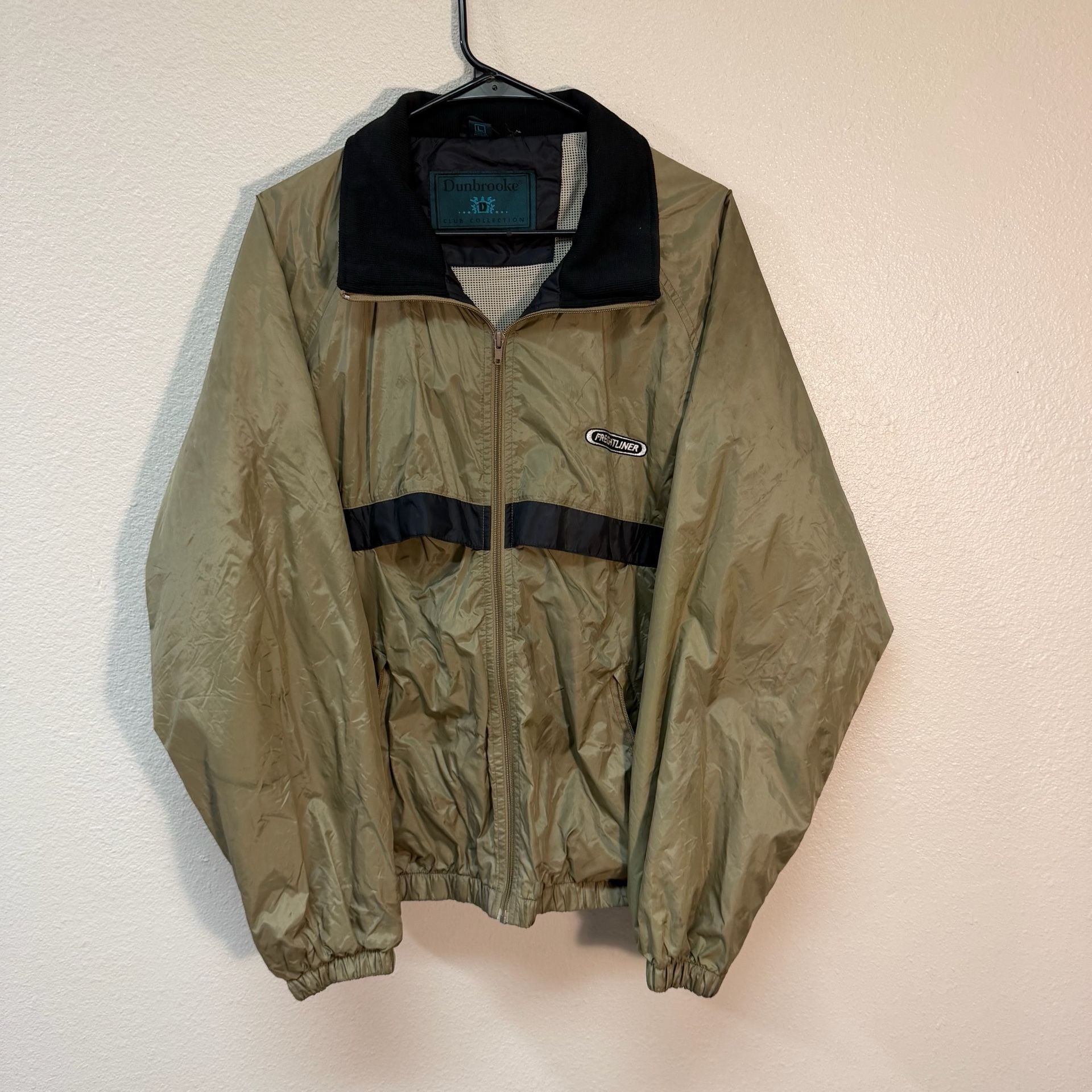 Dunbrooke Freightliner Clubhouse Jacket Size L Bronze Nylon Windbreaker 3