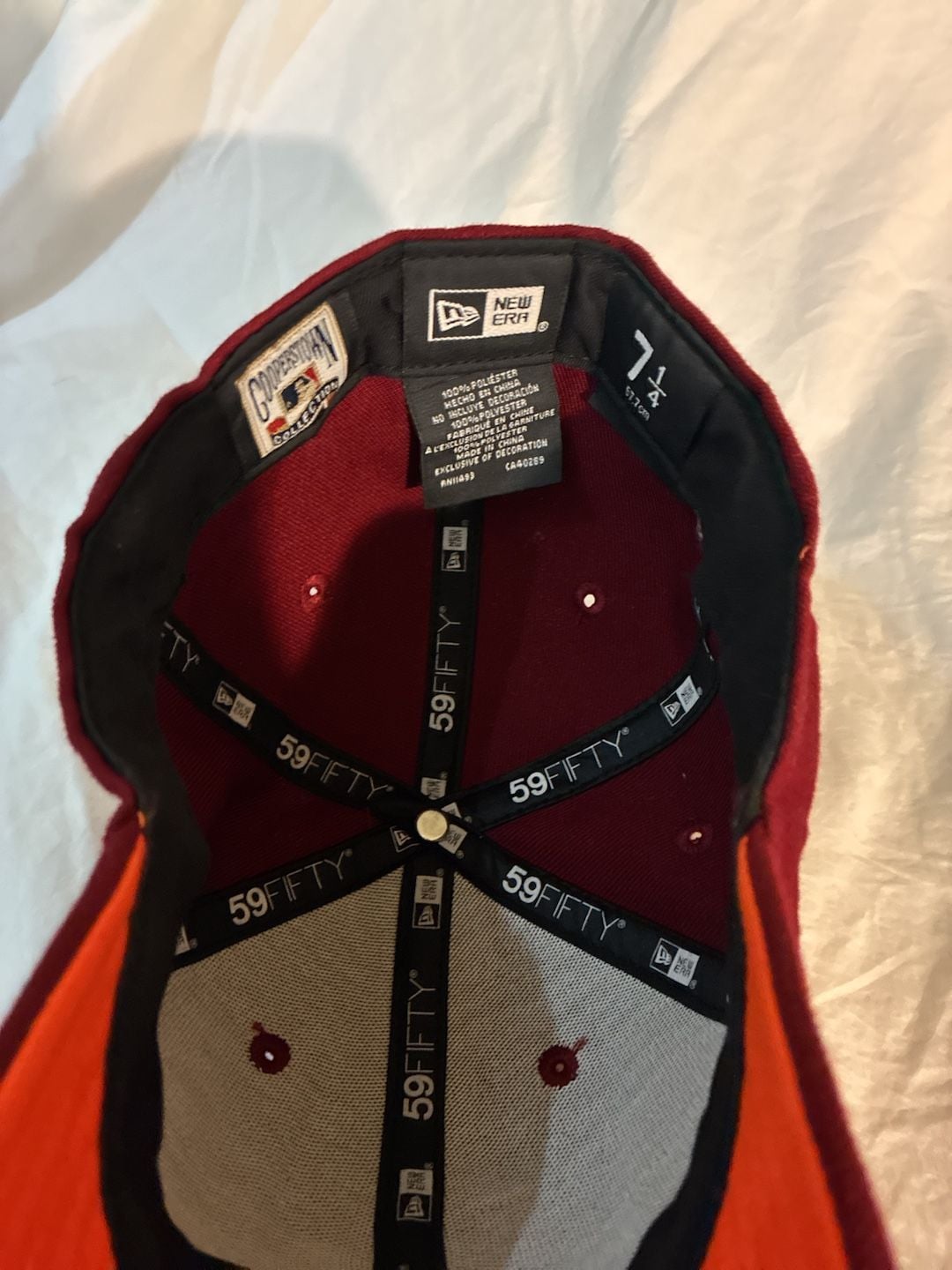 New Era Colorado Rockies 59FIFTY Fitted Hat Size 7 1/4 Badlands Burgundy 7