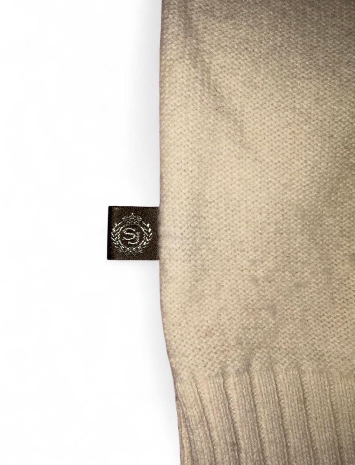 Sean John Argyle Wool Sweater Size L Cream Burgundy Crest Logo 5
