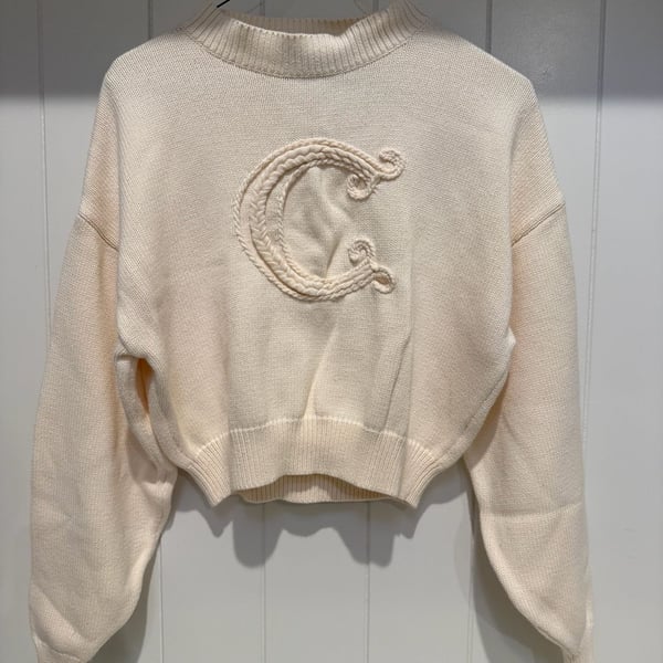 C/Meo Collective Cream Knit Sweater Size S