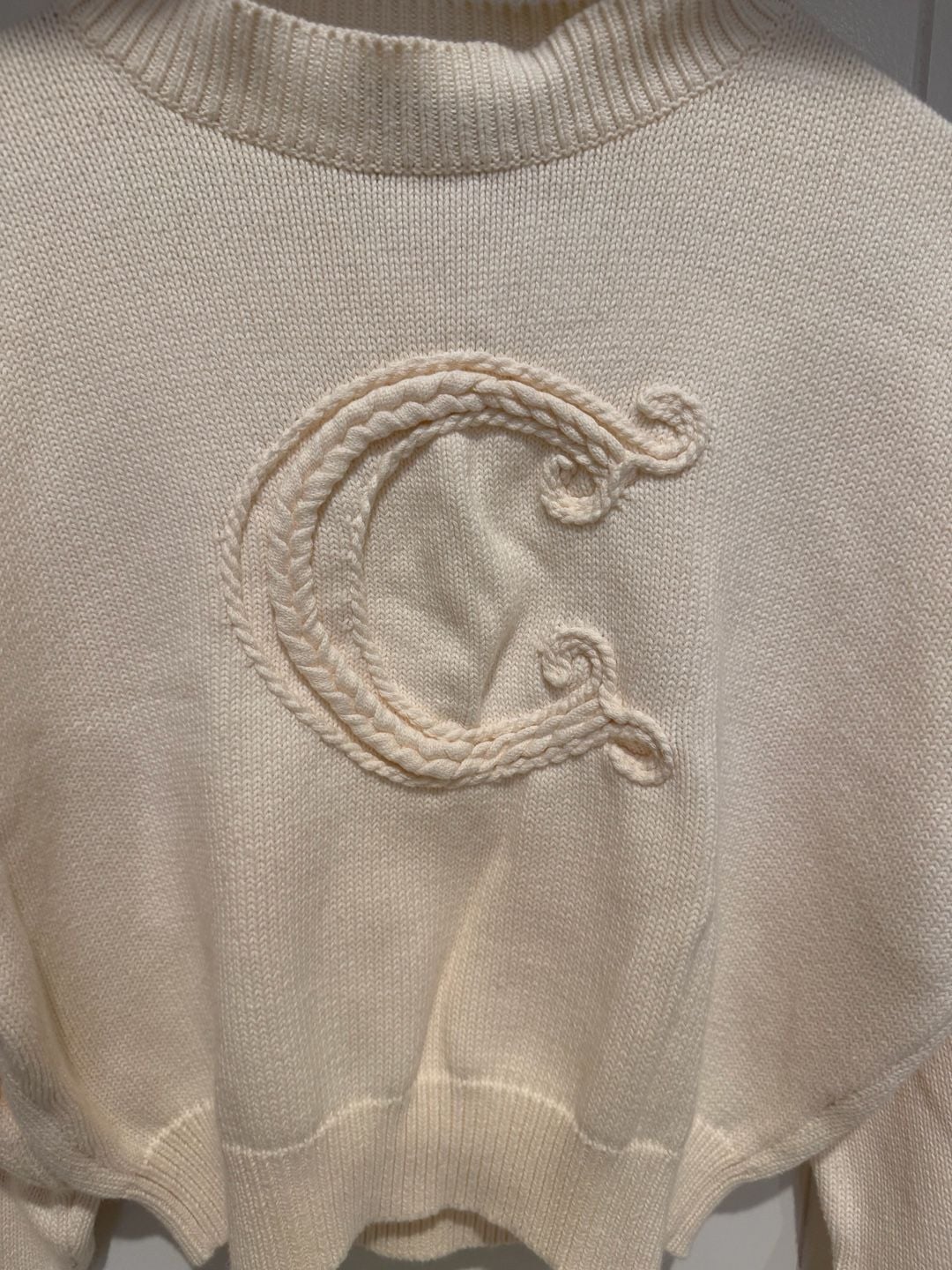 C/Meo Collective Cream Knit Sweater Size S 3