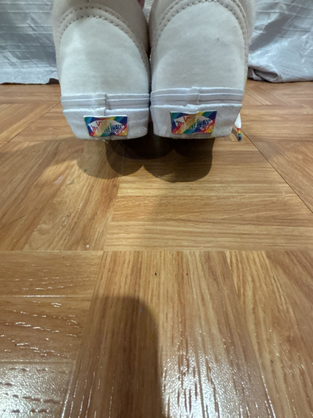 Vans Old Skool White Rainbow Skate Shoes Sneakers 5