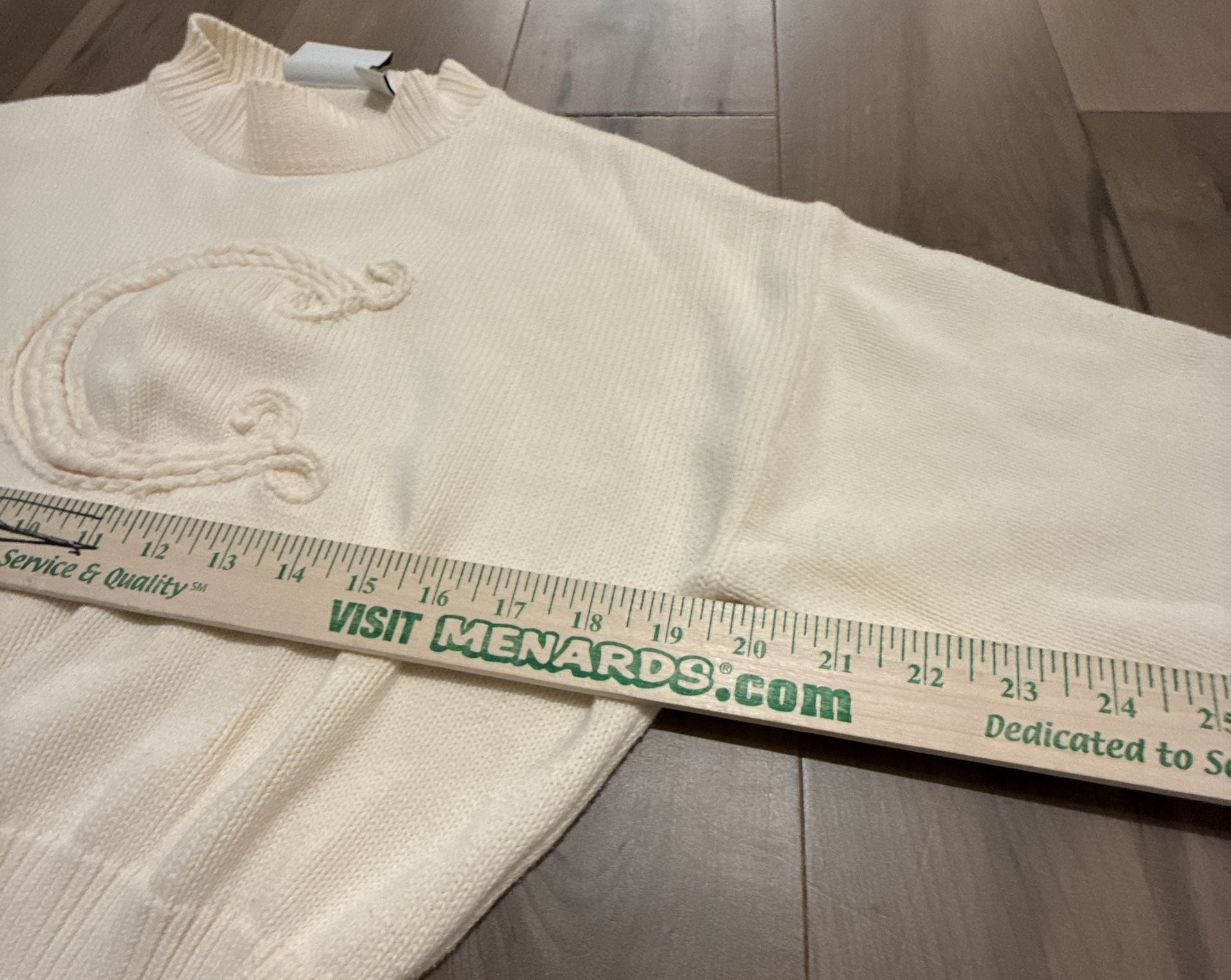 C/Meo Collective Cream Knit Sweater Size S 6