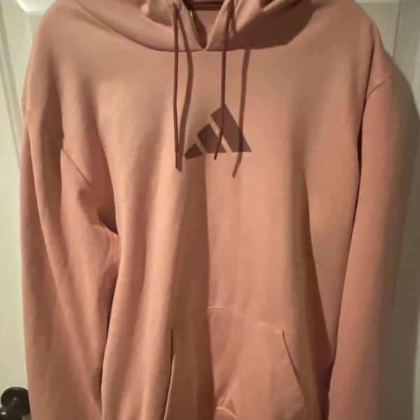 Adidas Future Icons Hoodie Size M Pink Fleece Pullover