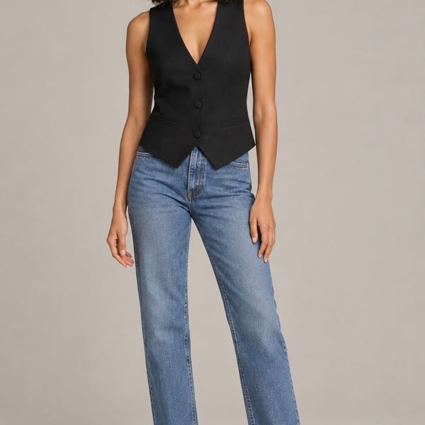 GapStudio Women’s Black Tuxedo Vest NWOT – XS