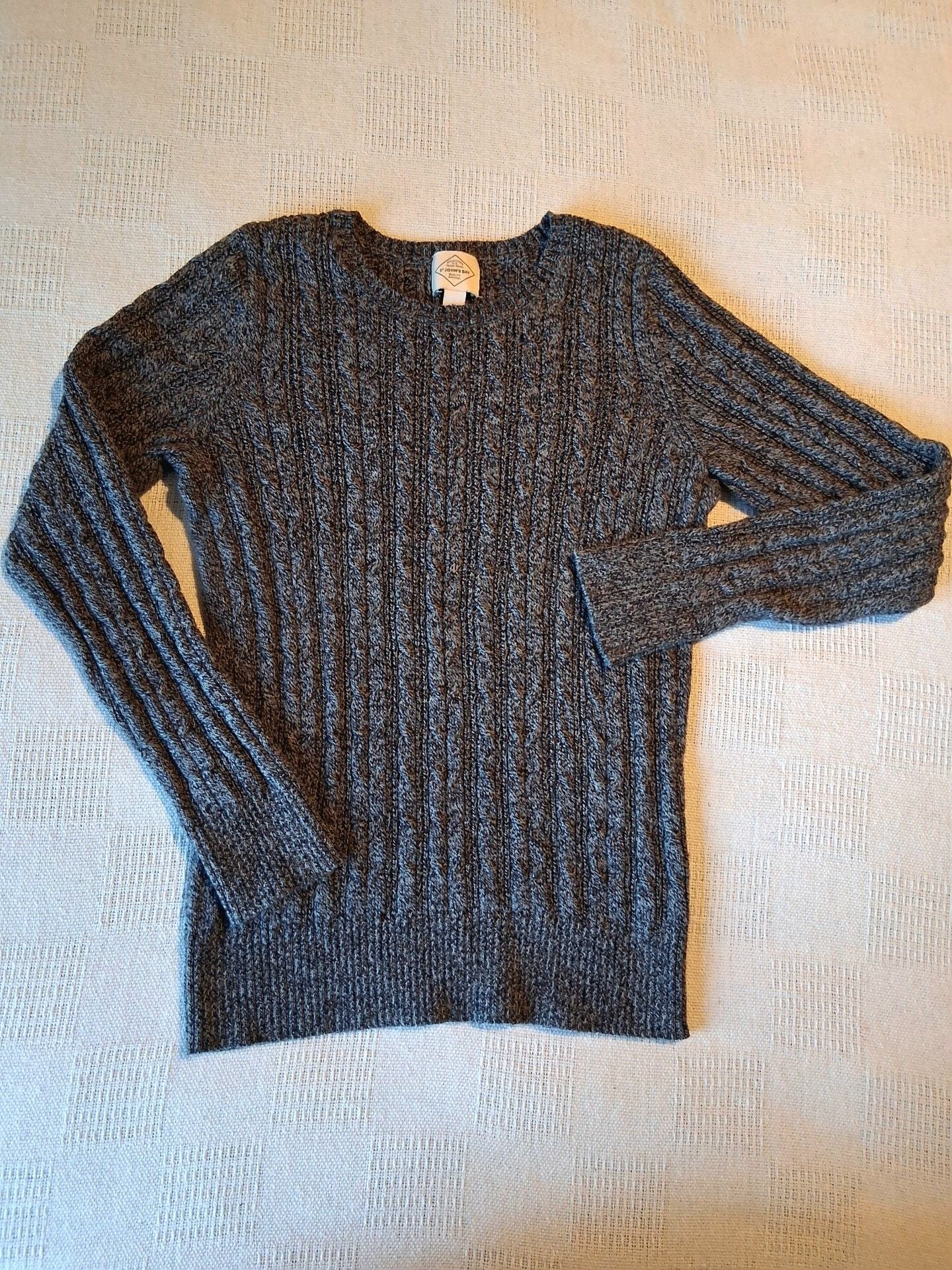 St. John's Bay Gray Cable Knit Sweater 2