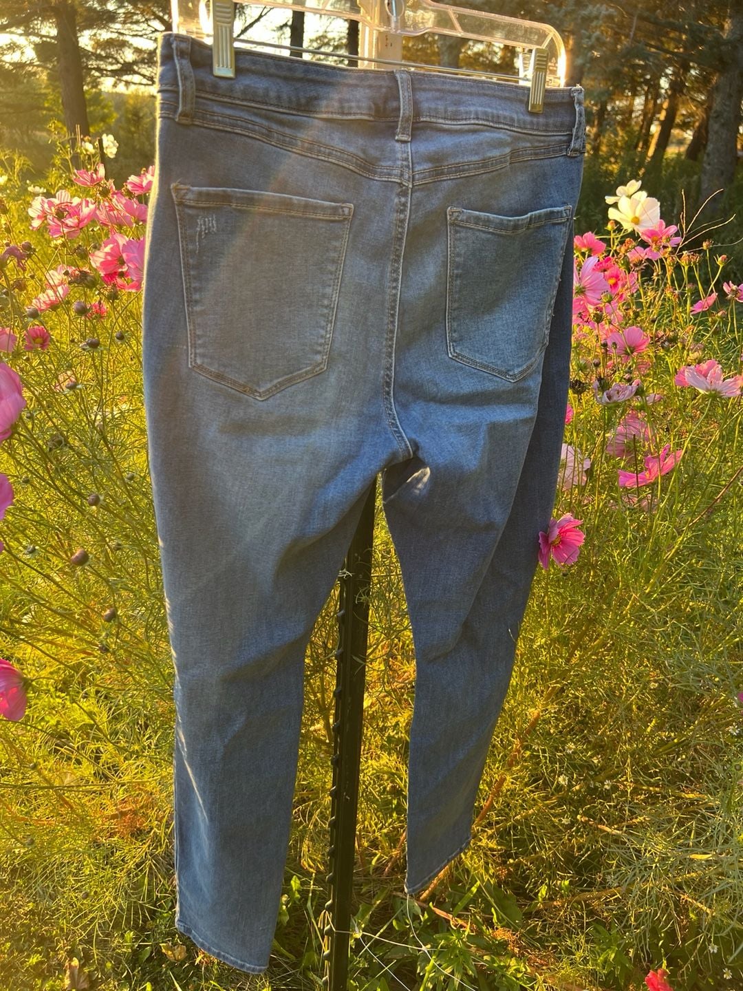 Rewash Mid Rise Skinny Jeans Size 13 Distressed Wash 4