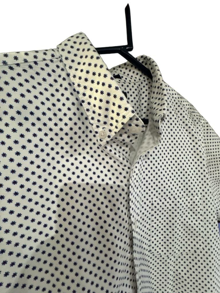 J.Crew Oxford Slim Short Sleeve Button Down Shirt Size L White 8