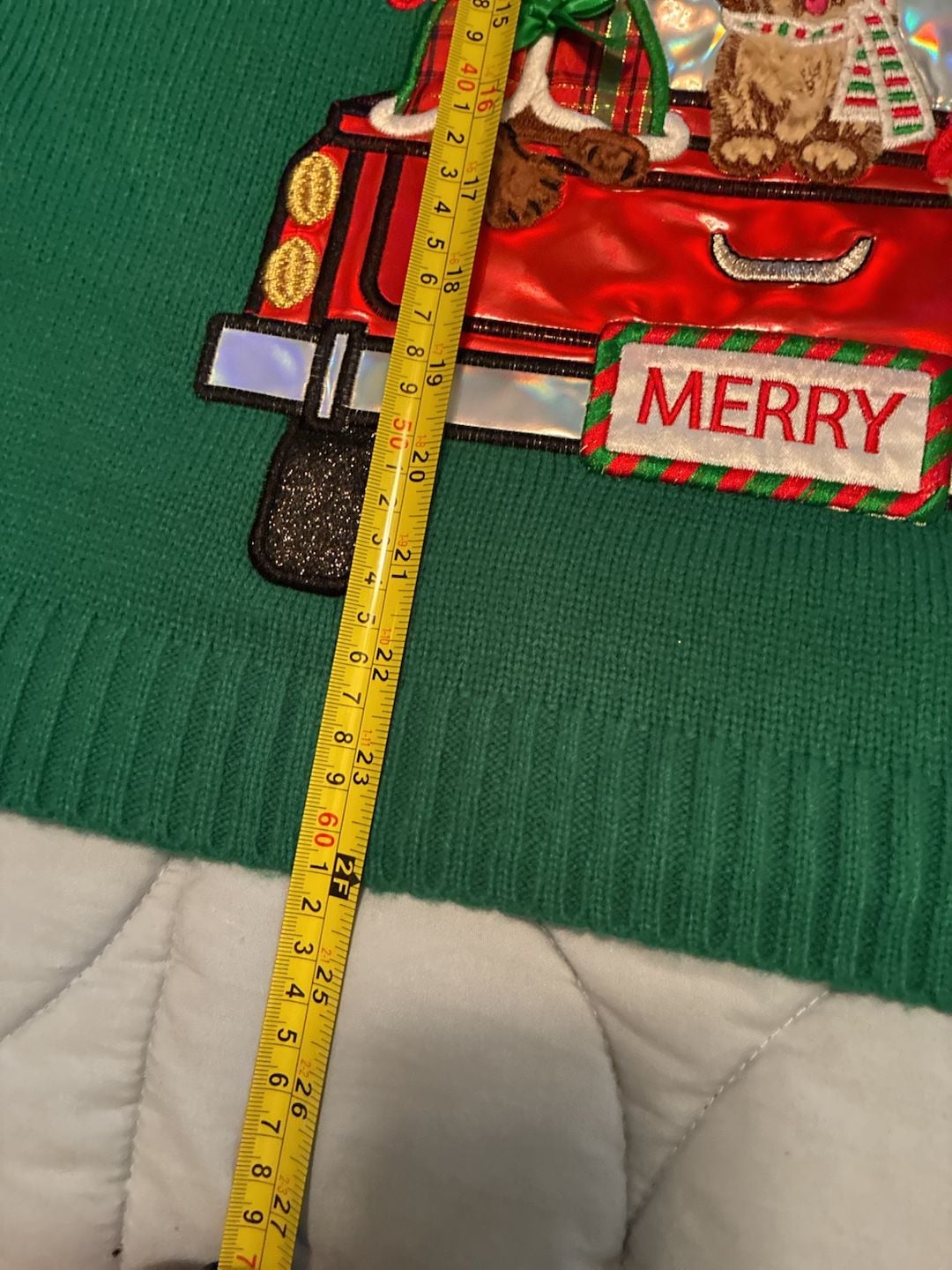 Holiday Time Ugly Christmas Sweater Size Xl Dogs In Truck A813 8