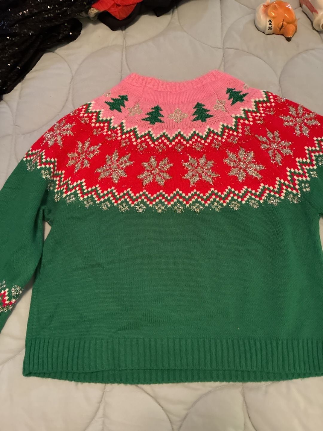 Holiday Time Ugly Christmas Sweater Size Xl Dogs In Truck A813 9