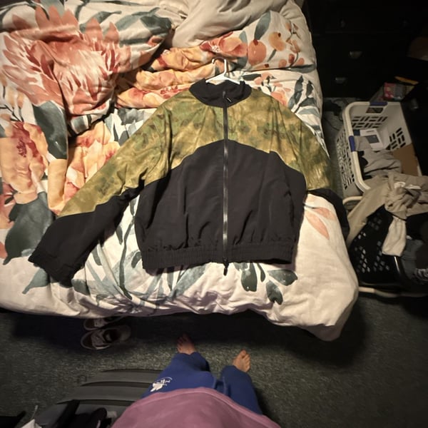 Rhude Flight Jacket Size L Green Black Camo Windbreaker