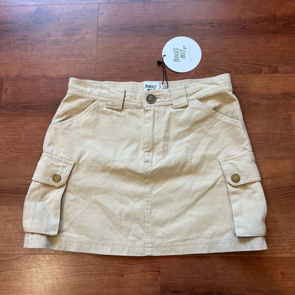 Princess Polly Lydie Cargo Khaki Mini Skirt US 4 Beige