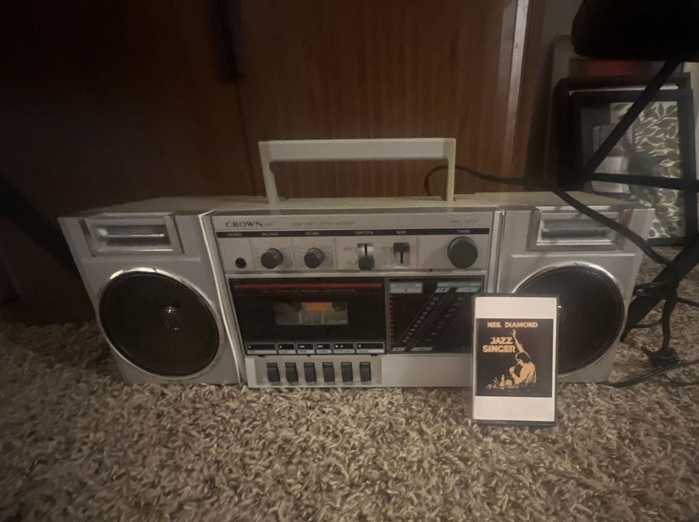 Crown Japan Model CSC-155 Stereo Radio Cassette Recorder Boombox Works 1