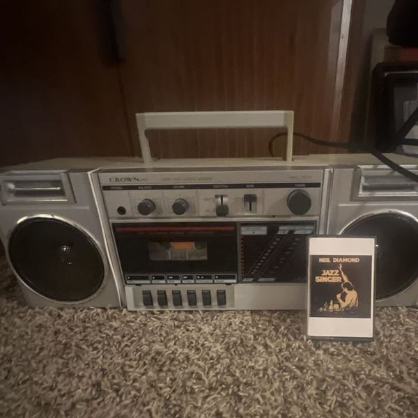 Crown Japan Model CSC-155 Stereo Radio Cassette Recorder Boombox Works