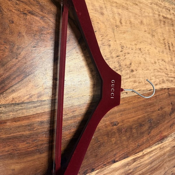 Gucci Red Velvet Coat Suit Hanger 18 Inch Wide Shoulder