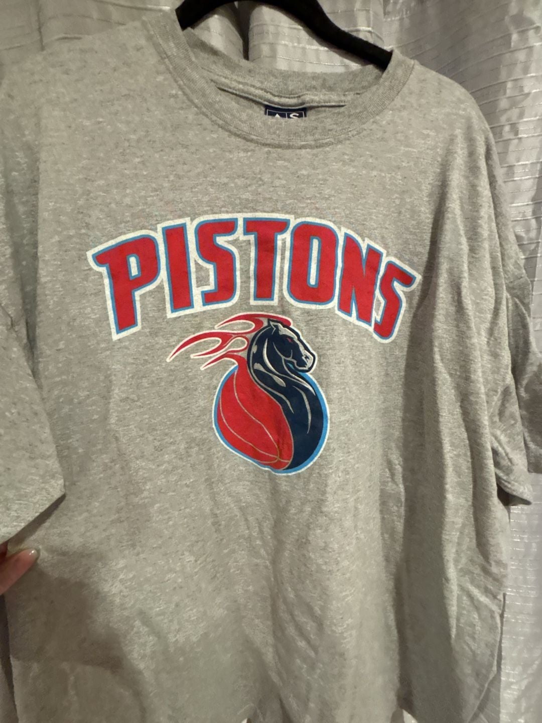 AS Sports Detroit Pistons T-Shirt Size XX-Large Grey Basketball Tee 3