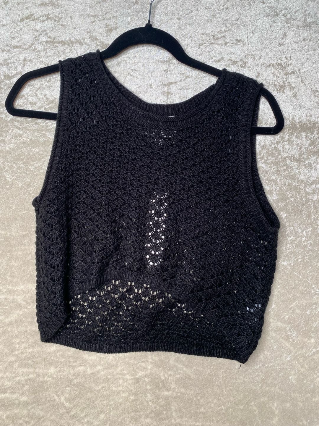 Olive + Oak Knit Tank Size M Black 2