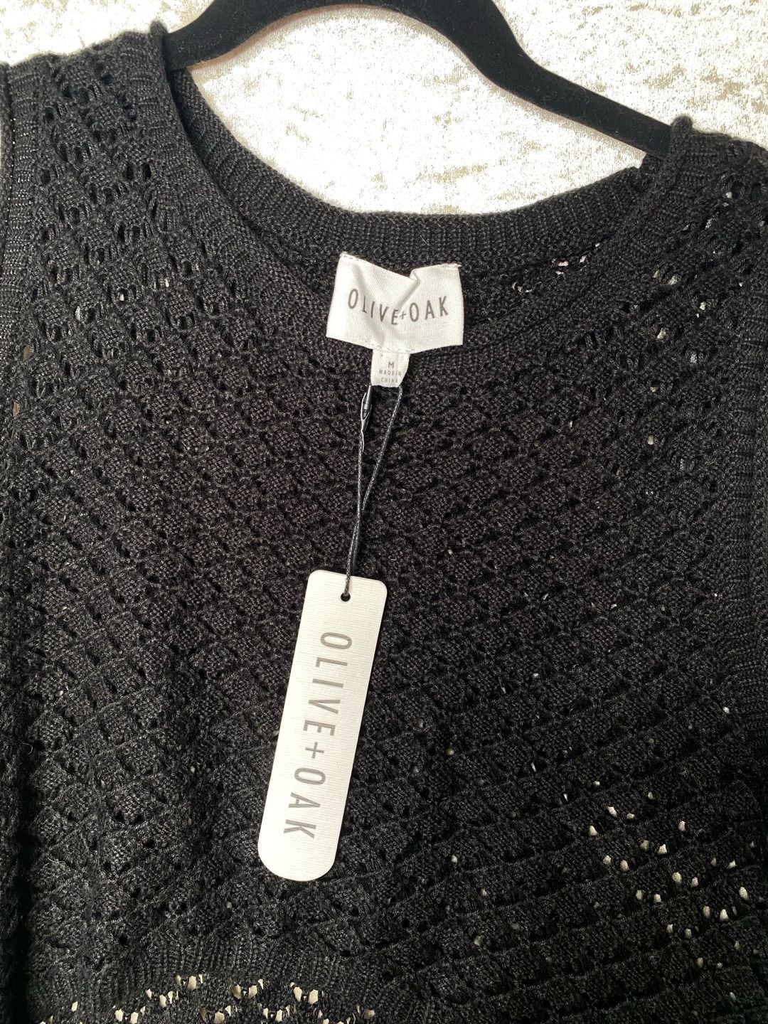 Olive + Oak Knit Tank Size M Black 3