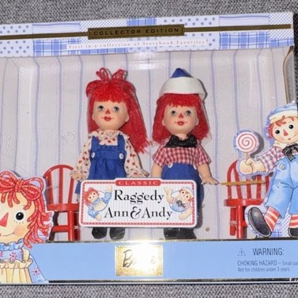 Barbie Kelly & Tommy Dolls As Raggedy Ann & Andy Collector Edition