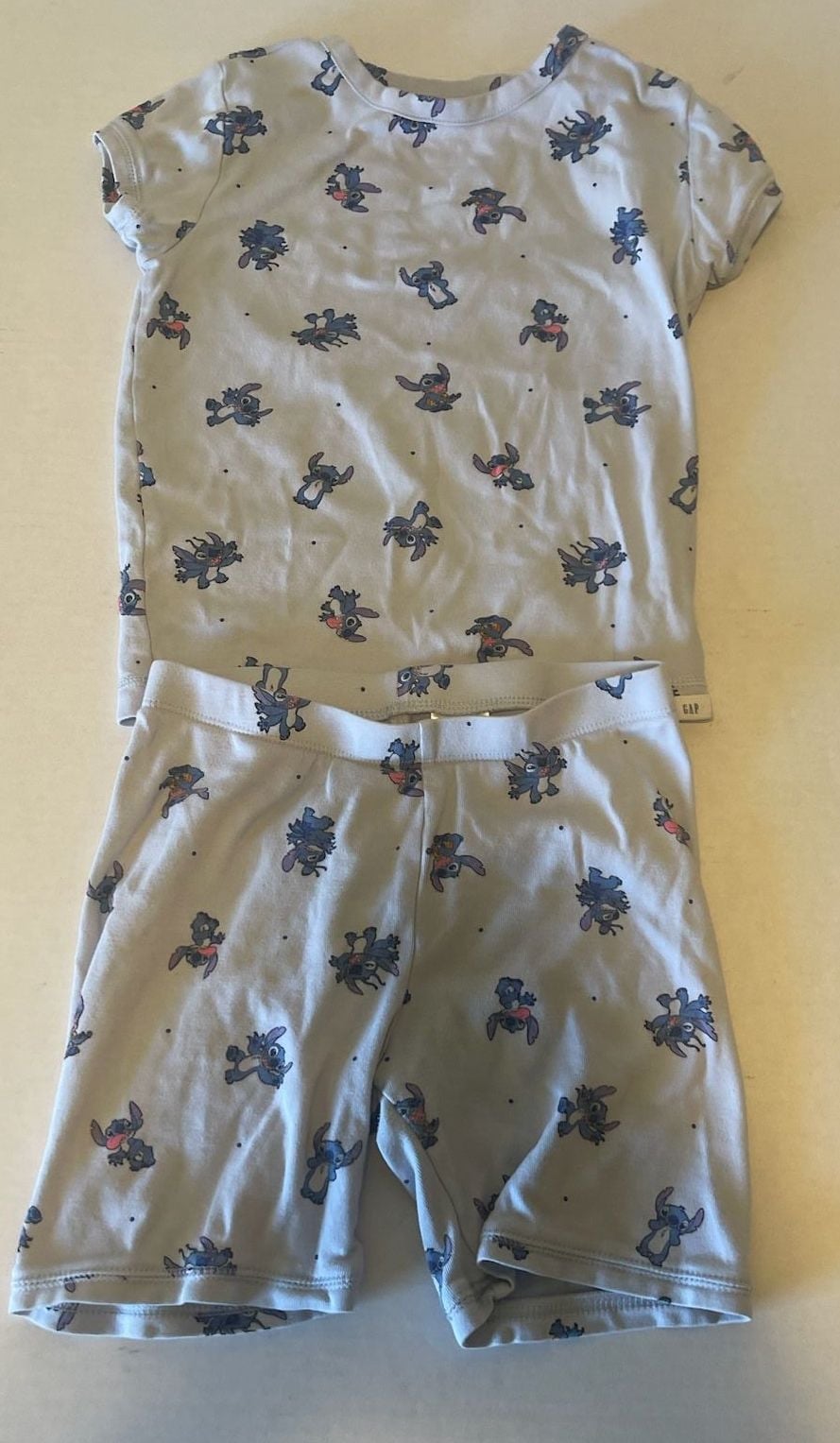 Gap Kids Disney Stitch Pajama Set Size 10 Blue Cotton 1
