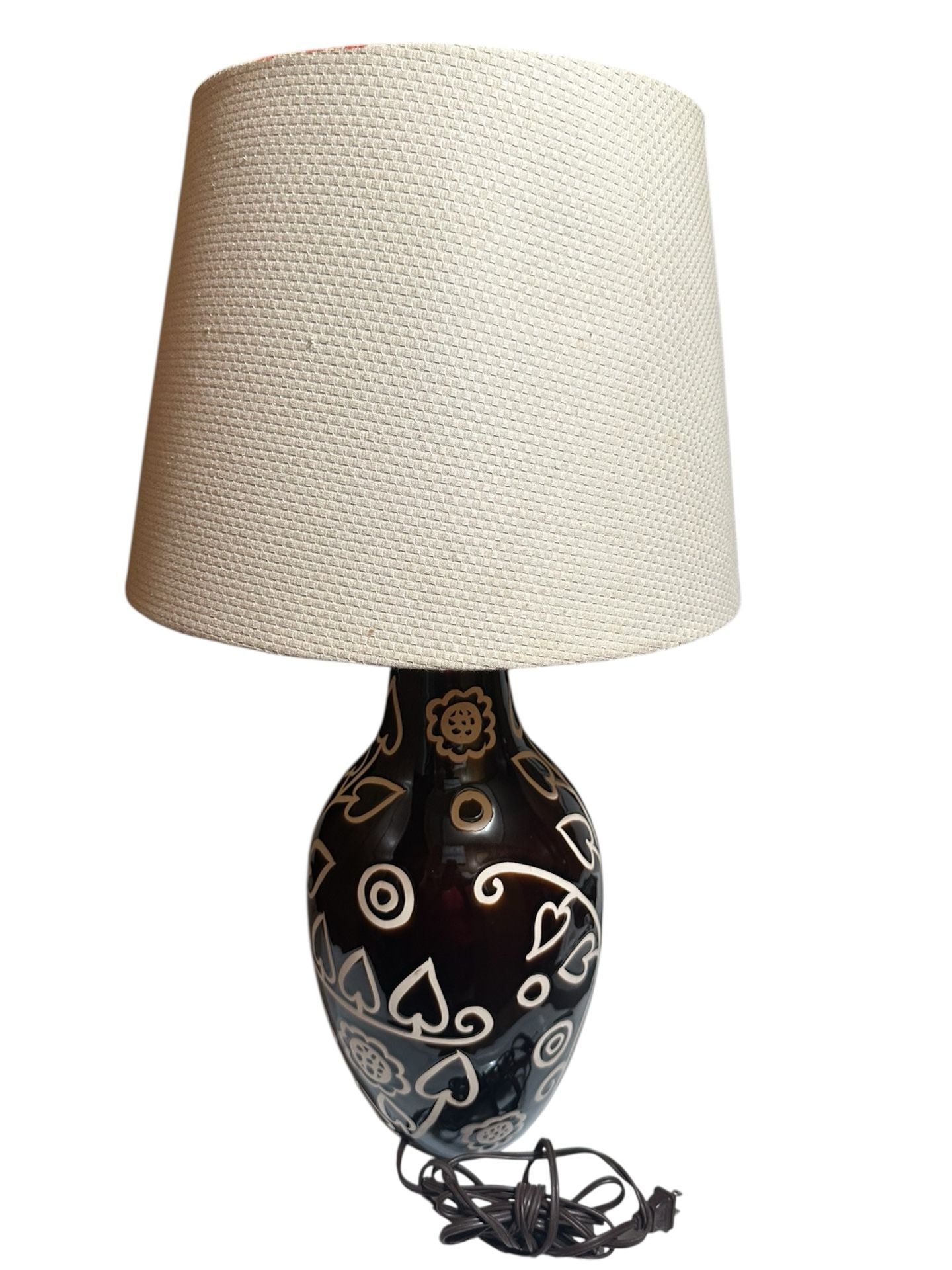 TBL LMP BRWN/CREAM CERAMC Brown and Cream Ceramic Table Lamp 2