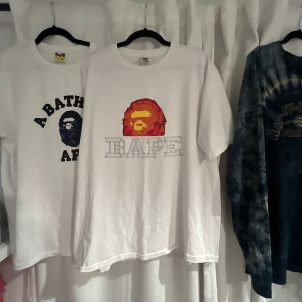 A Bathing Ape Polygon Ape Head Tee Size 2XL White