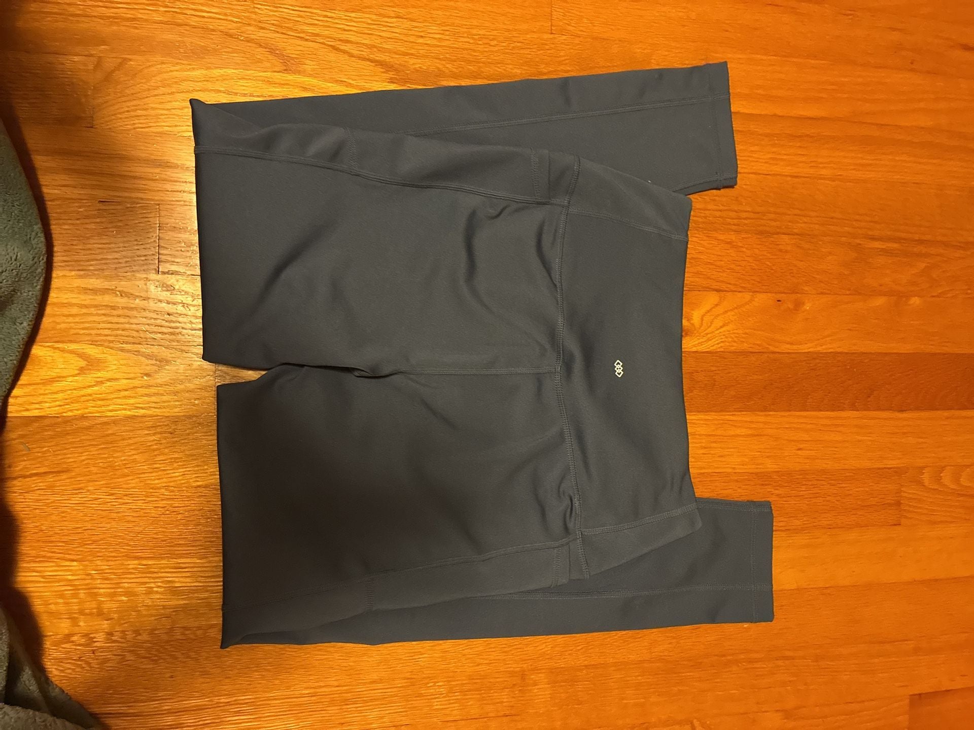 Leg3nd Workout Leggings Size M Blue Athletic Pocket Pants 7