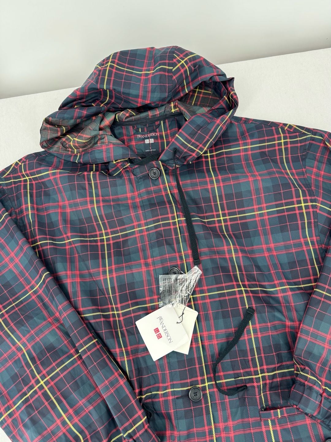 JW Anderson Plaid Hooded Jacket Red Green Tartan 2