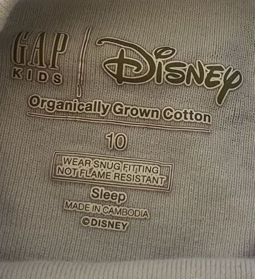 Gap Kids Disney Stitch Pajama Set Size 10 Blue Cotton 3