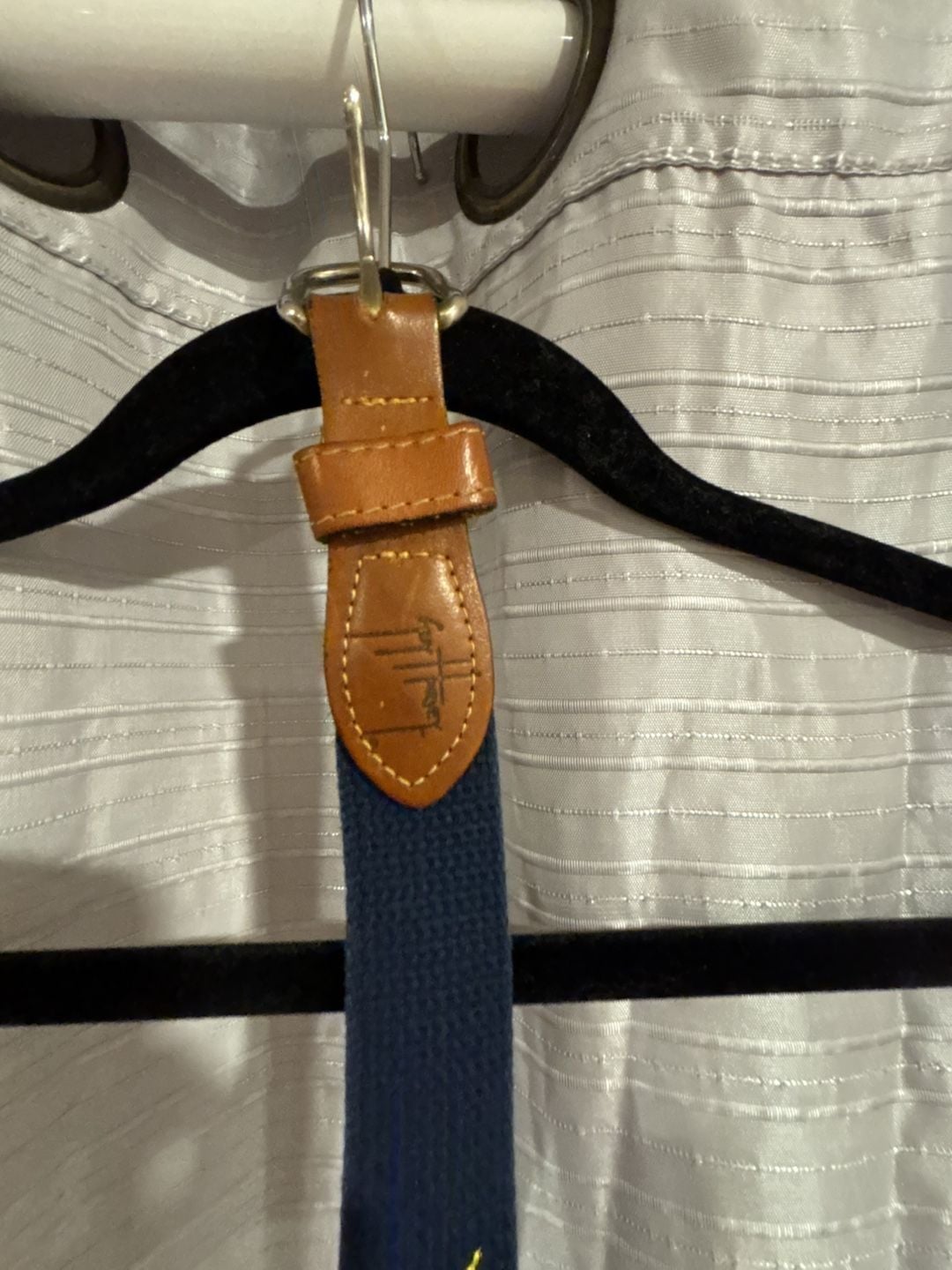 Guy Harvey Embroidered Mahi Fish Belt Size 40 Blue 2