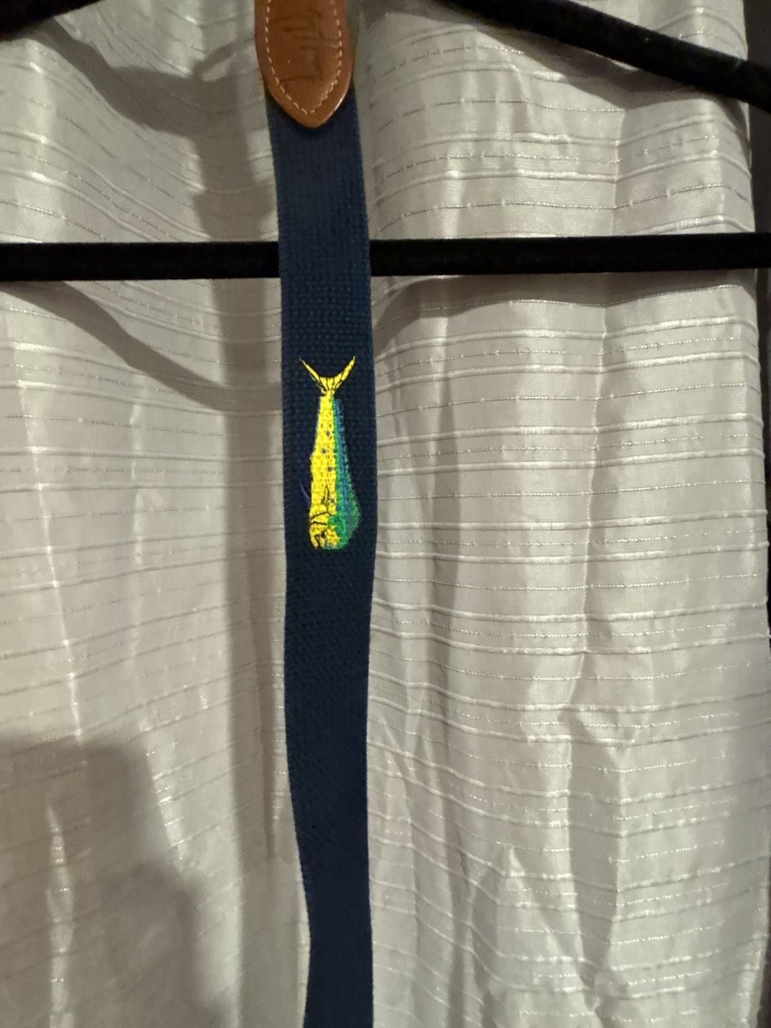Guy Harvey Embroidered Mahi Fish Belt Size 40 Blue 3