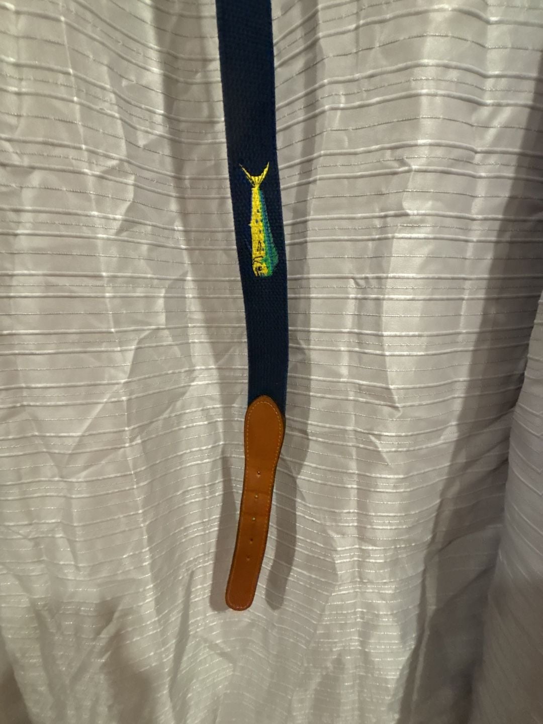 Guy Harvey Embroidered Mahi Fish Belt Size 40 Blue 5