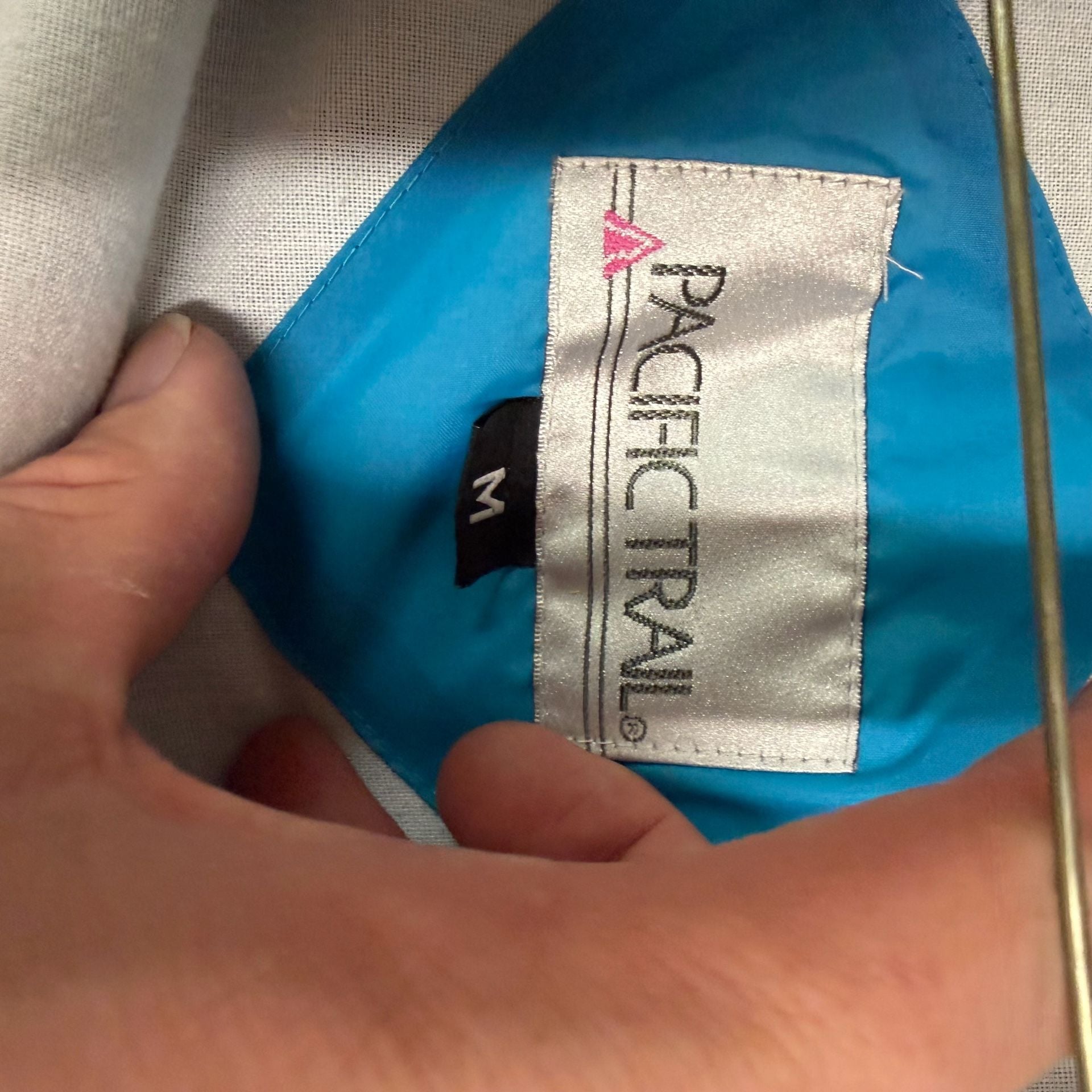 Pacific Trail Windbreaker Jacket Size M Blue Full Zip Vintage 4