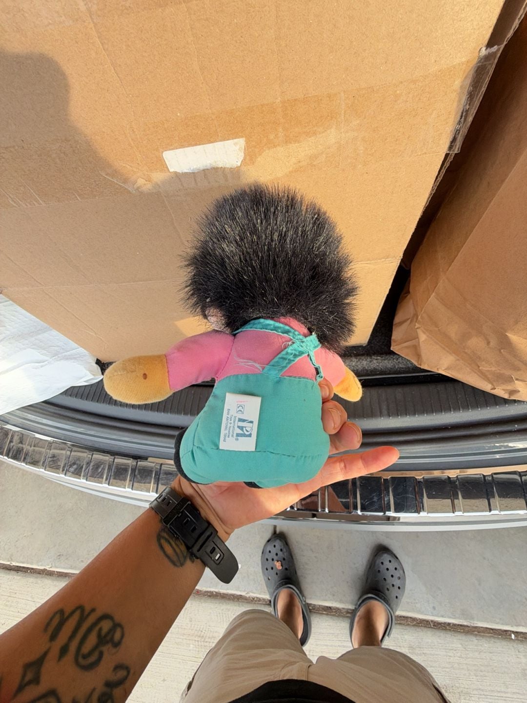 API International Hedgehog Plush Toy Pink Overalls Hat Stuffed Animal 3