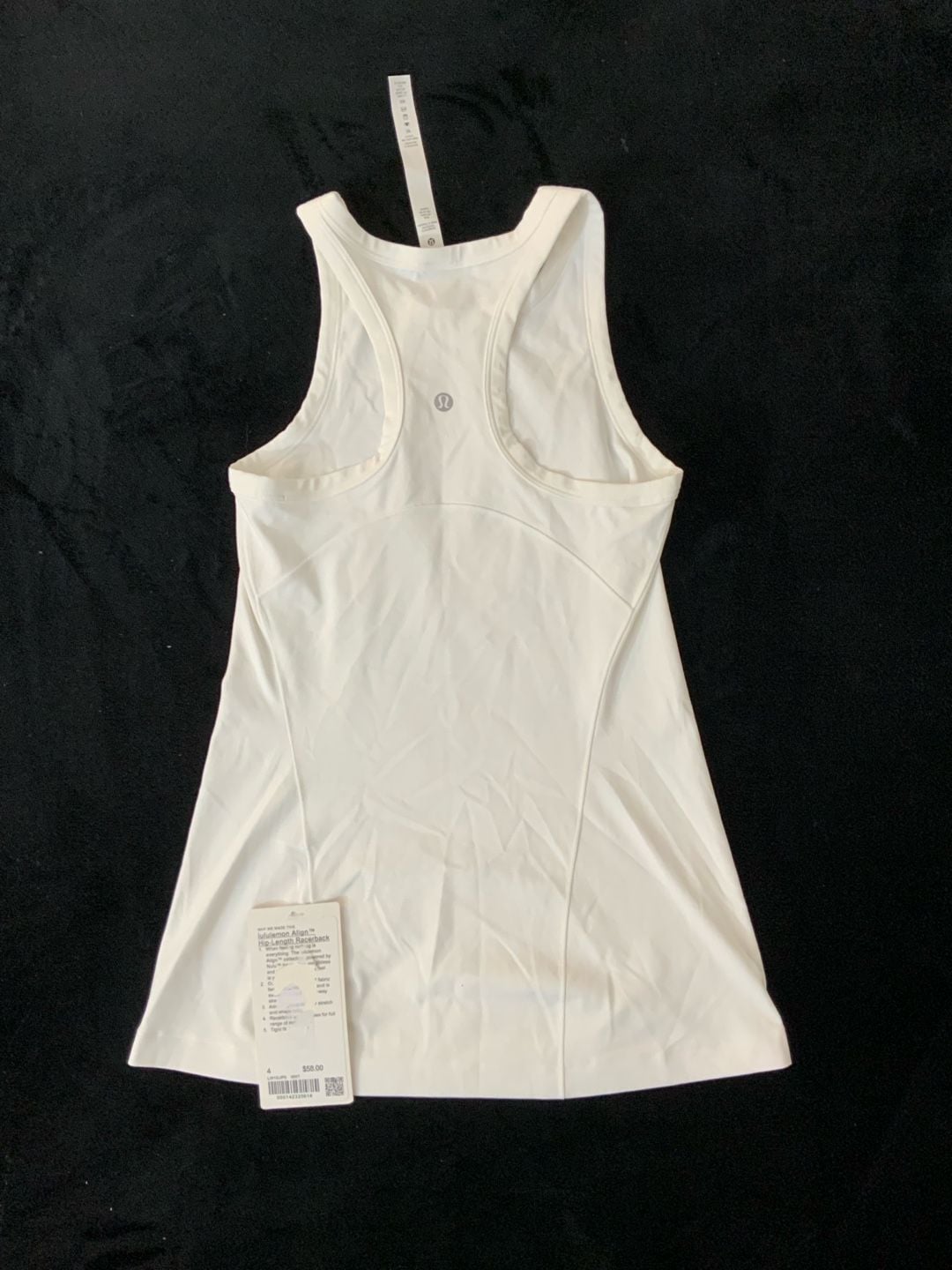 Lululemon Align Hip-Length Racerback Size 4 White Tank Top 3