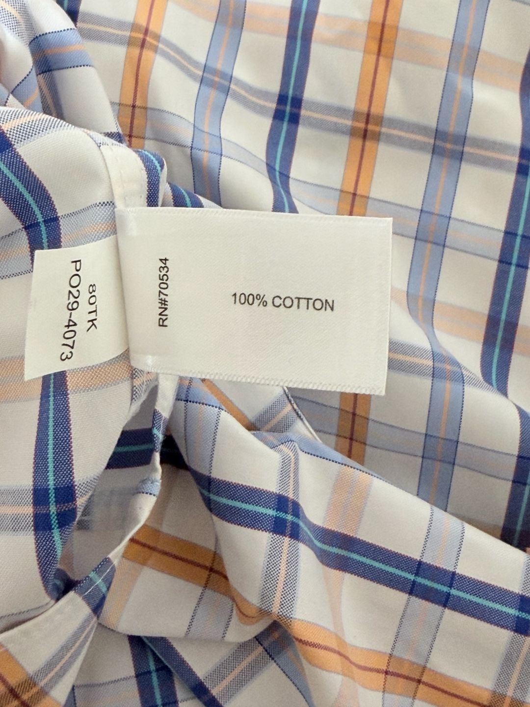 Orvis Button Down Shirt XL Plaid Short Sleeve Cotton 6