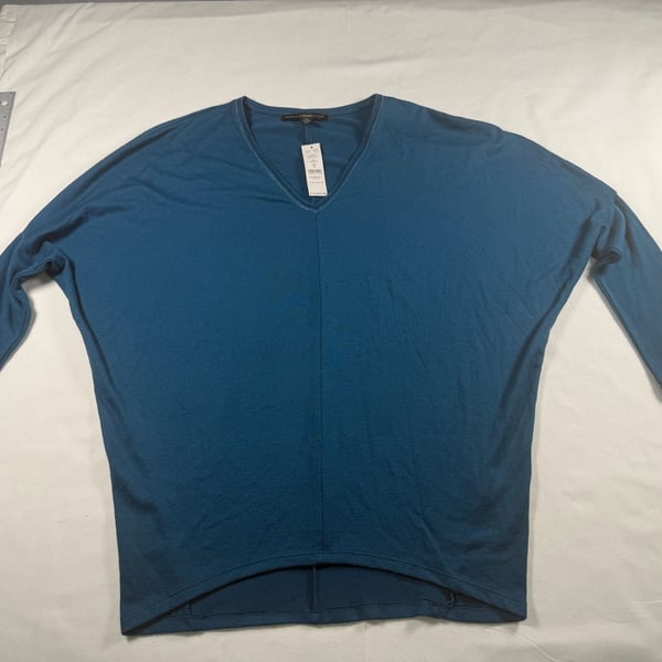 White House Black Market Soft Dolman Tunic Small Midnight Teal NWT $89
