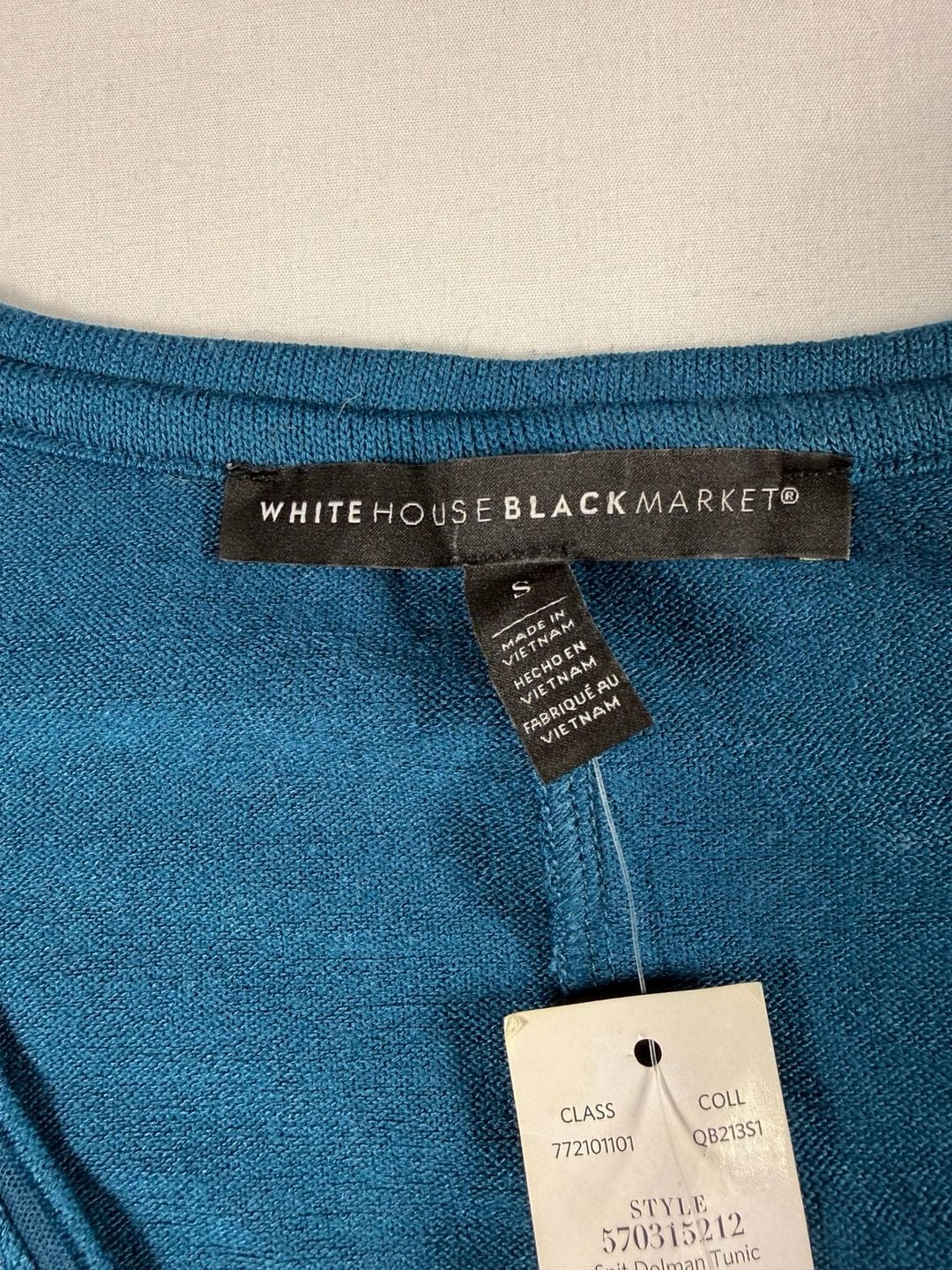 White House Black Market Soft Dolman Tunic Small Midnight Teal NWT $89 4