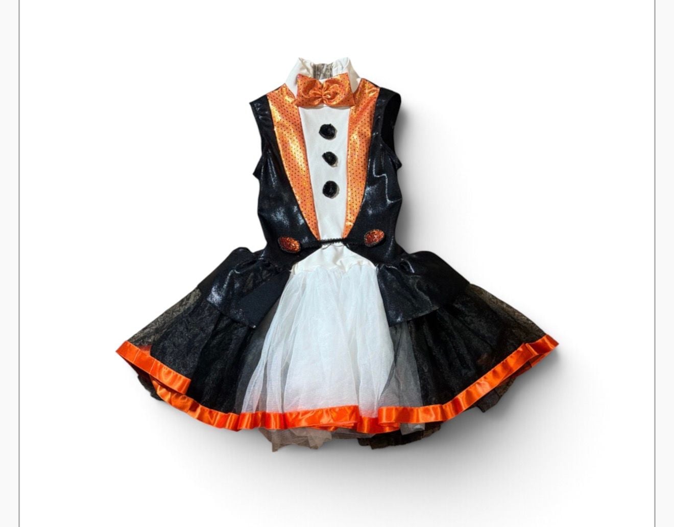 A Wish Come True Penguin Dance Costume Size MC Black Orange Tutu 2
