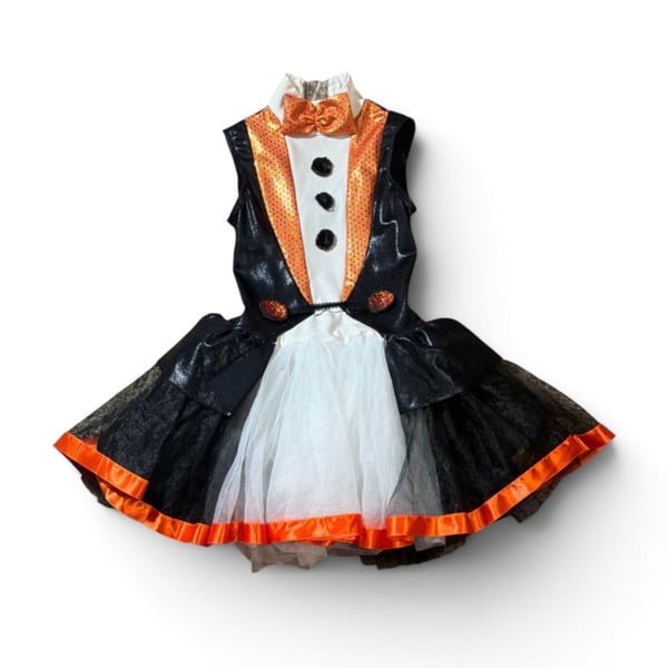 A Wish Come True Penguin Dance Costume Size MC Black Orange Tutu