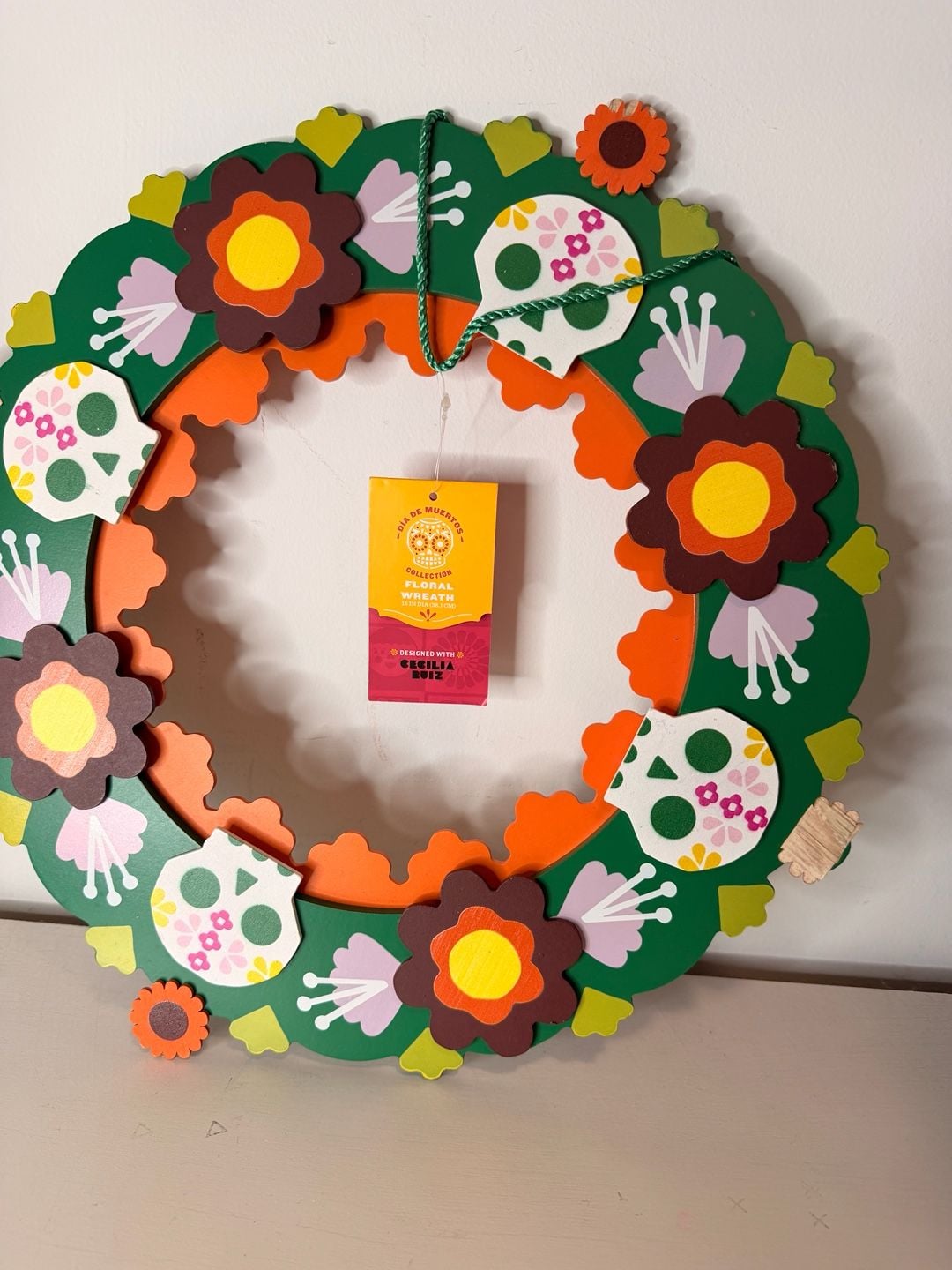 Target Dia De Muertos Collection Floral Wreath Size 15 In Dia 1
