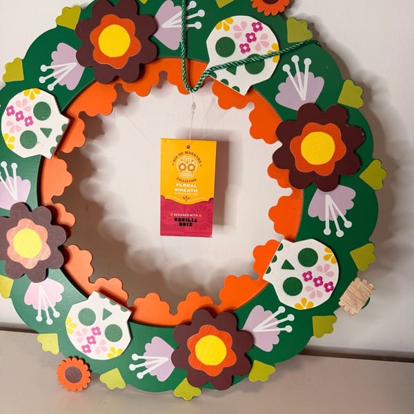 Target Dia De Muertos Collection Floral Wreath Size 15 In Dia