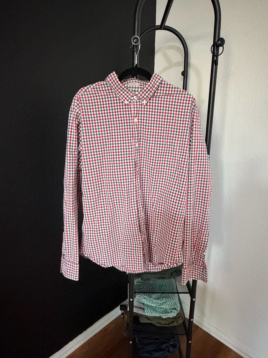 J.Crew Classic Fit Gingham Button Down Shirt Size XL Red Blue Plaid 2