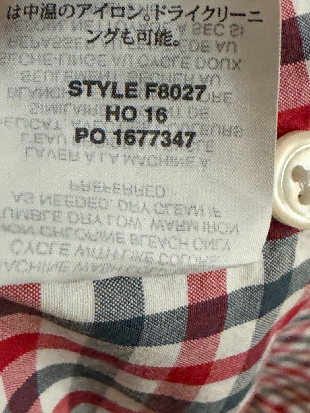 J.Crew Classic Fit Gingham Button Down Shirt Size XL Red Blue Plaid 7