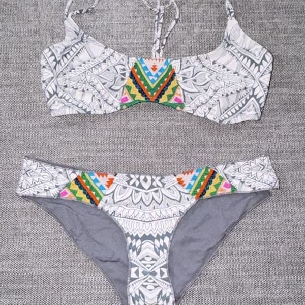 Rip Curl Mayan Sun Luxe Bikini Set Grey Multi