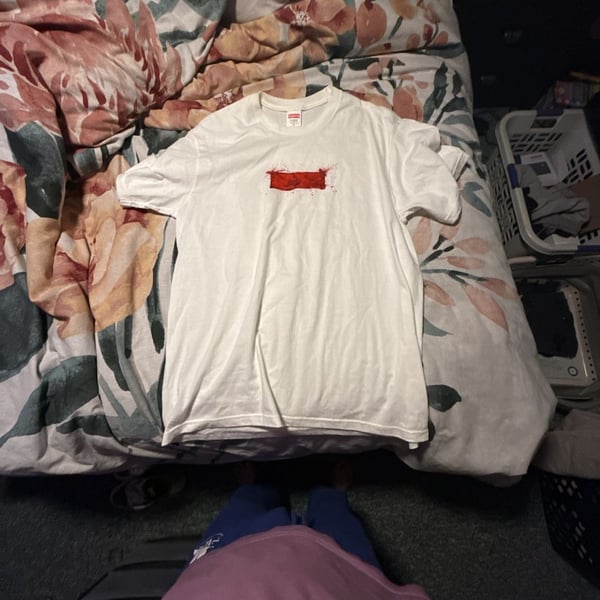 Supreme Ralph Steadman Box Logo Tee Size M White