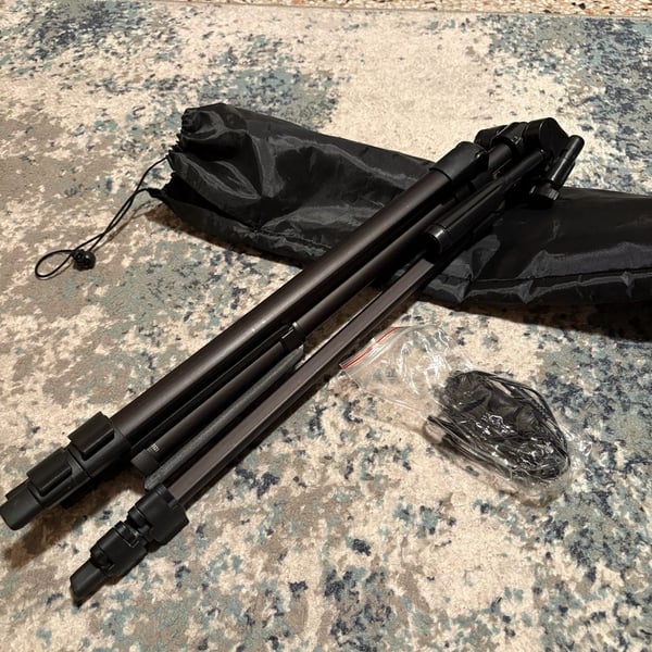 onn. 52” Camera / Phone Tripod w/ Carry Bag