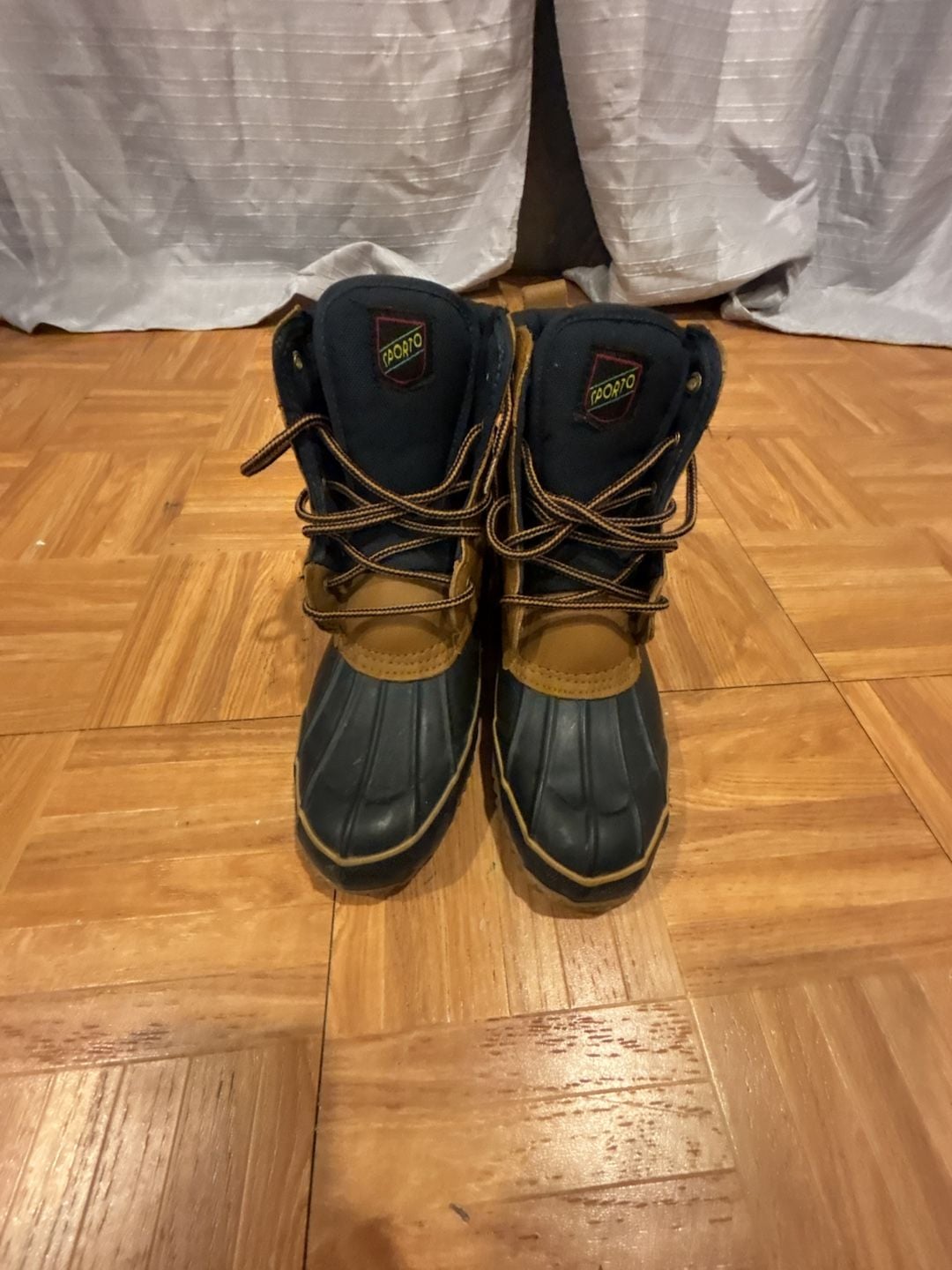 Sporto Kennebunk Duck Boots Size 8 Tan Black Thermolite Insulated 2